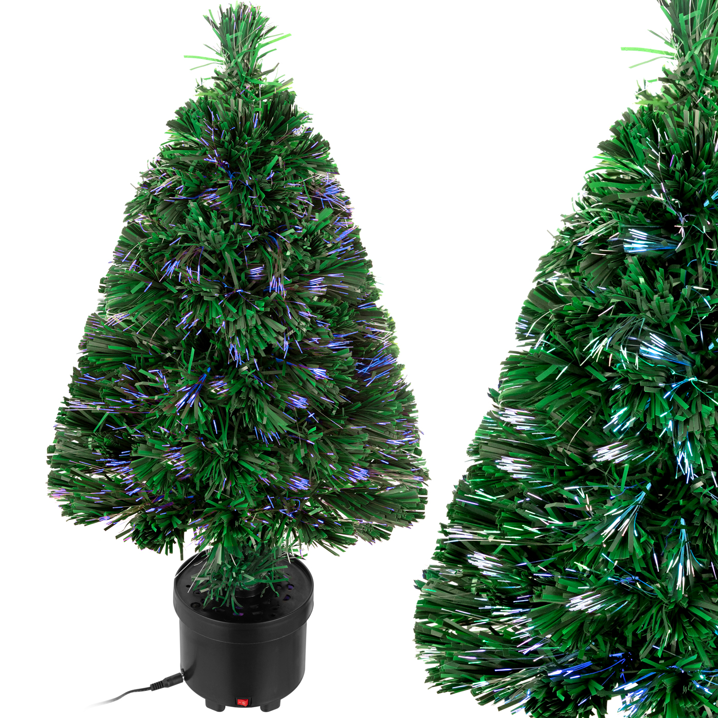 CASARIA Weihnachtsbaum knstlich 66cm Mini Tanne Glasfaser Beleuchtung 9  Farben | eBay.de