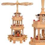 Spielwerk 3 Tier German Pyramid Windmill | Hand Painted Rotating