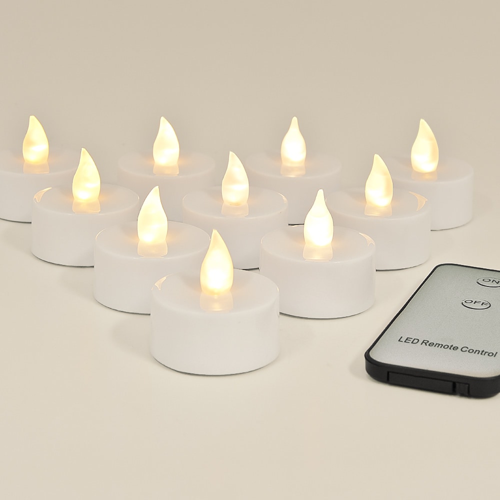 30x LED Teelichter mit Fernbedienung inkl. Batterien flackernd Teelicht