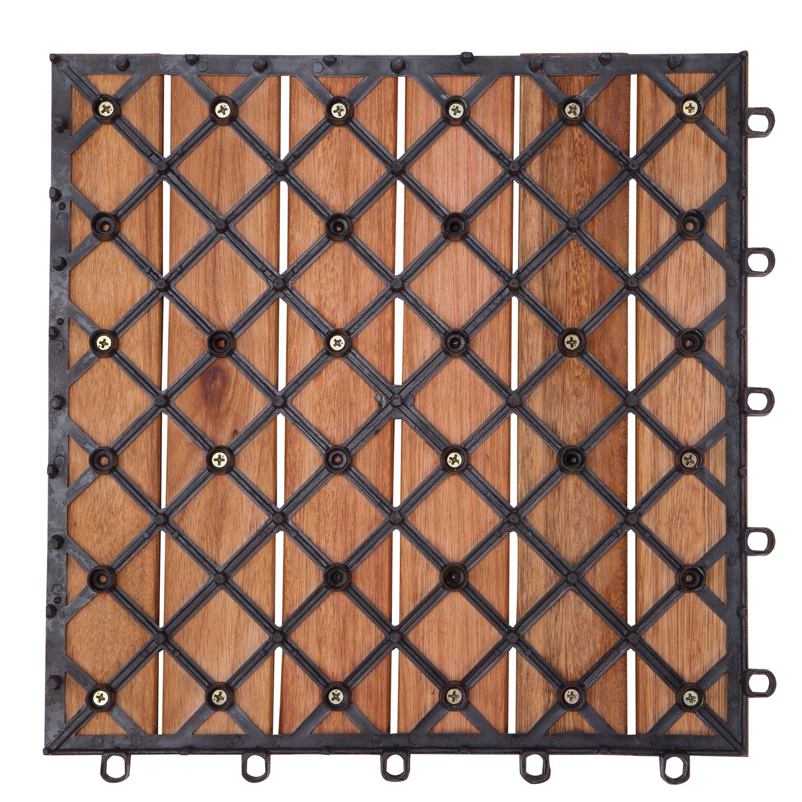 33x Holzfliese Terrassenfliesen 30x30cm Klickfliese Fliesen Eukalyptus