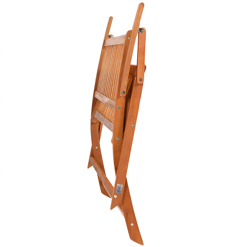 Banco de jardín plegable de madera de Eucalipto con respaldo para