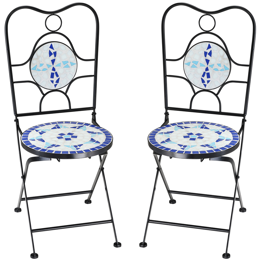 Mosaic Garden Chair Set Outdoor Balcony Patio 2 Seat ...