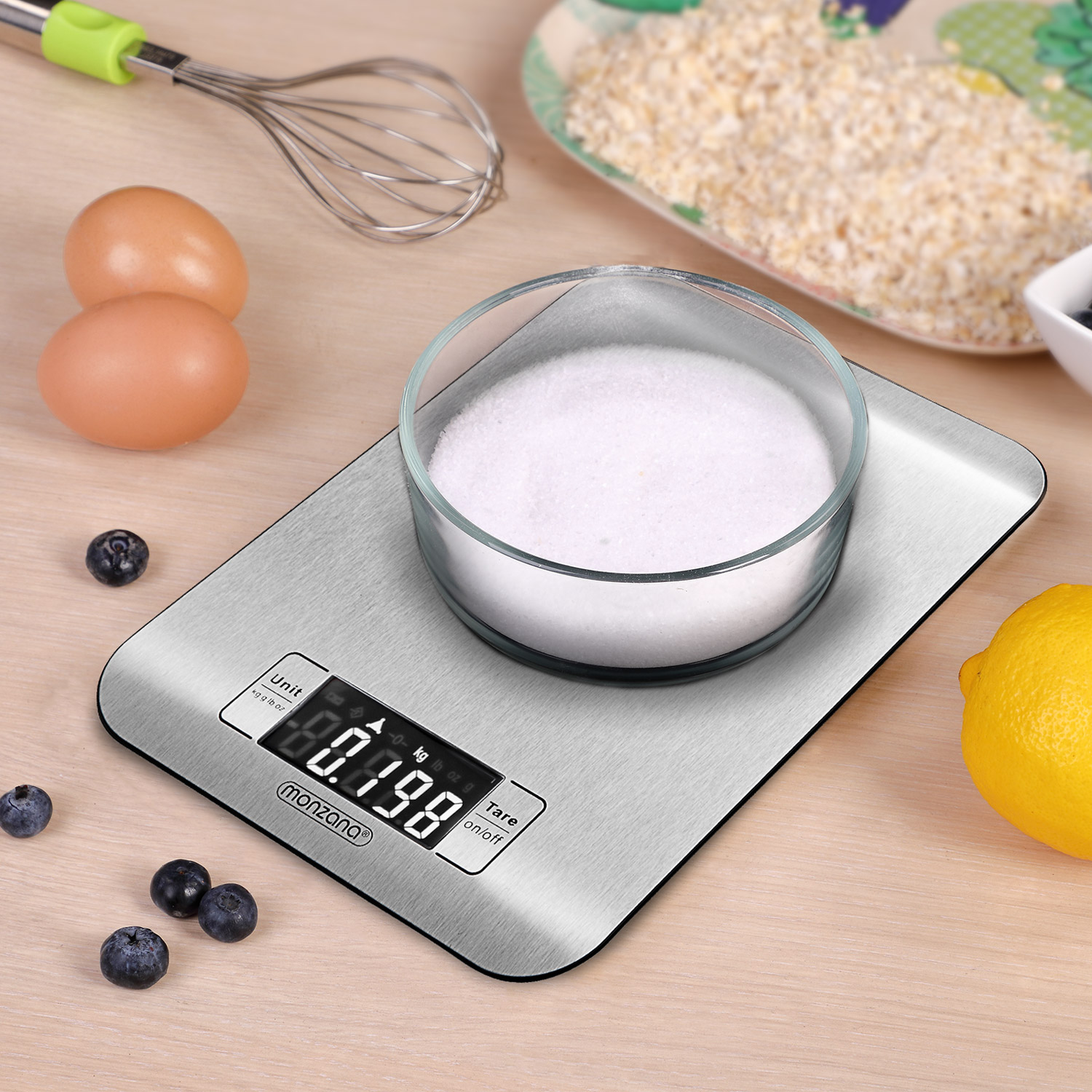 Digitalwaage Küchenwaage Briefwaage 8kg/ 1g Haushaltswaage Küche Waage