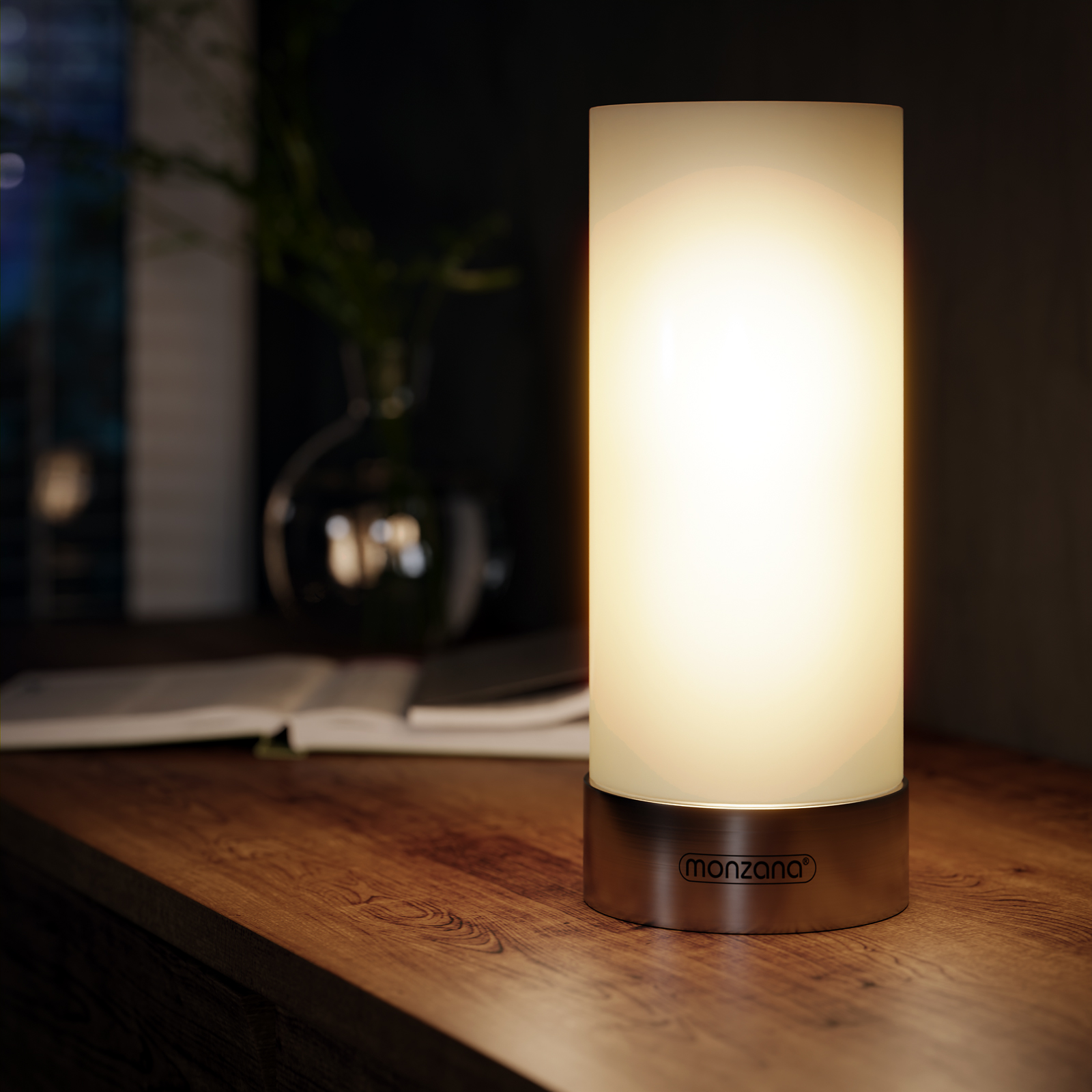 Monzana Tischlampe 2er Set Nachttischlampe Tischleuchte Design