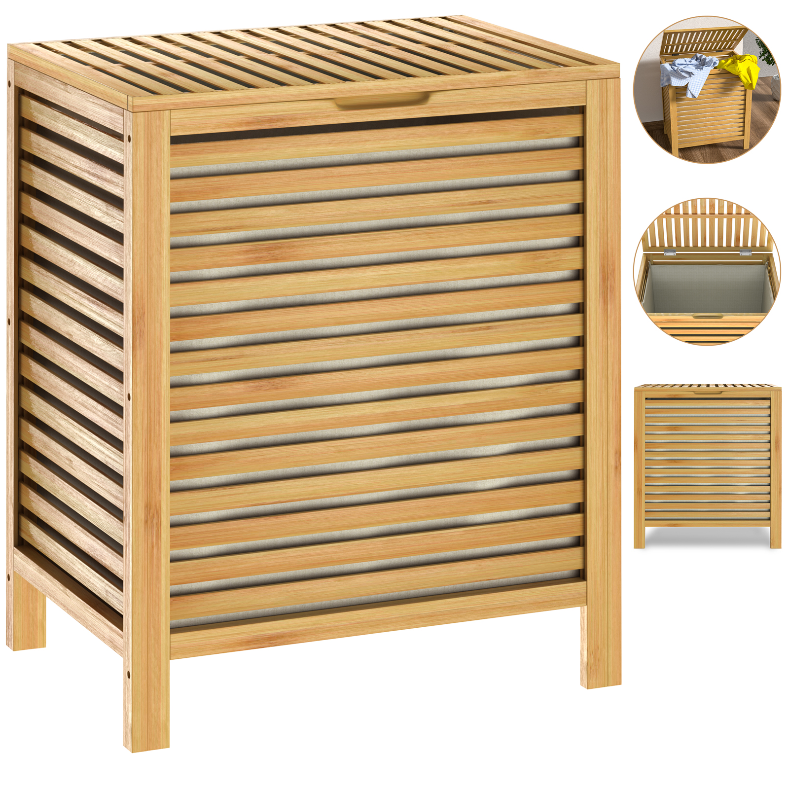 Poubelle Automatique Monzana 50L - Capteur Mouvement - Acier Inoxydable - Noire - USB/Piles