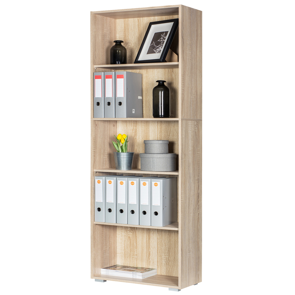 VidaXL Bücherregal Mangoholz Massiv 122x36x181cm | 4 Ebenen & 6 Schubladen | Industrieller Stil