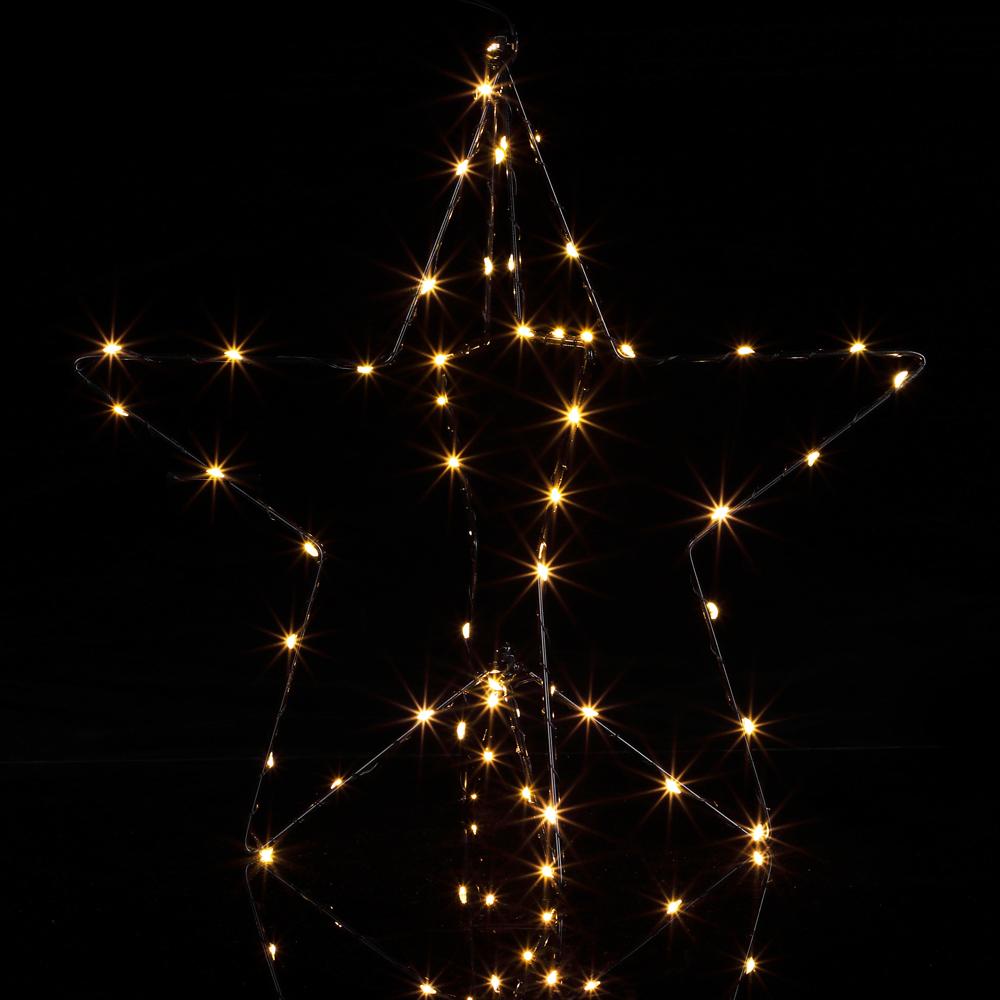 Abc Home Weihnachtsstern Mit LEDs – Für Innen & Außen (IP44), 33 Cm Hoch, Warmweiß, Dimmbar