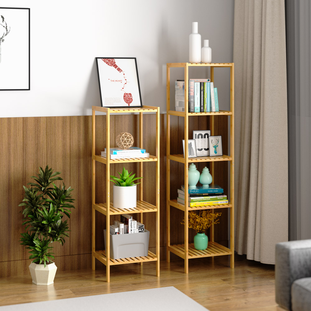 Standregal Badregal Badezimmerregal Bambus Holzregal Küchenregal Holz