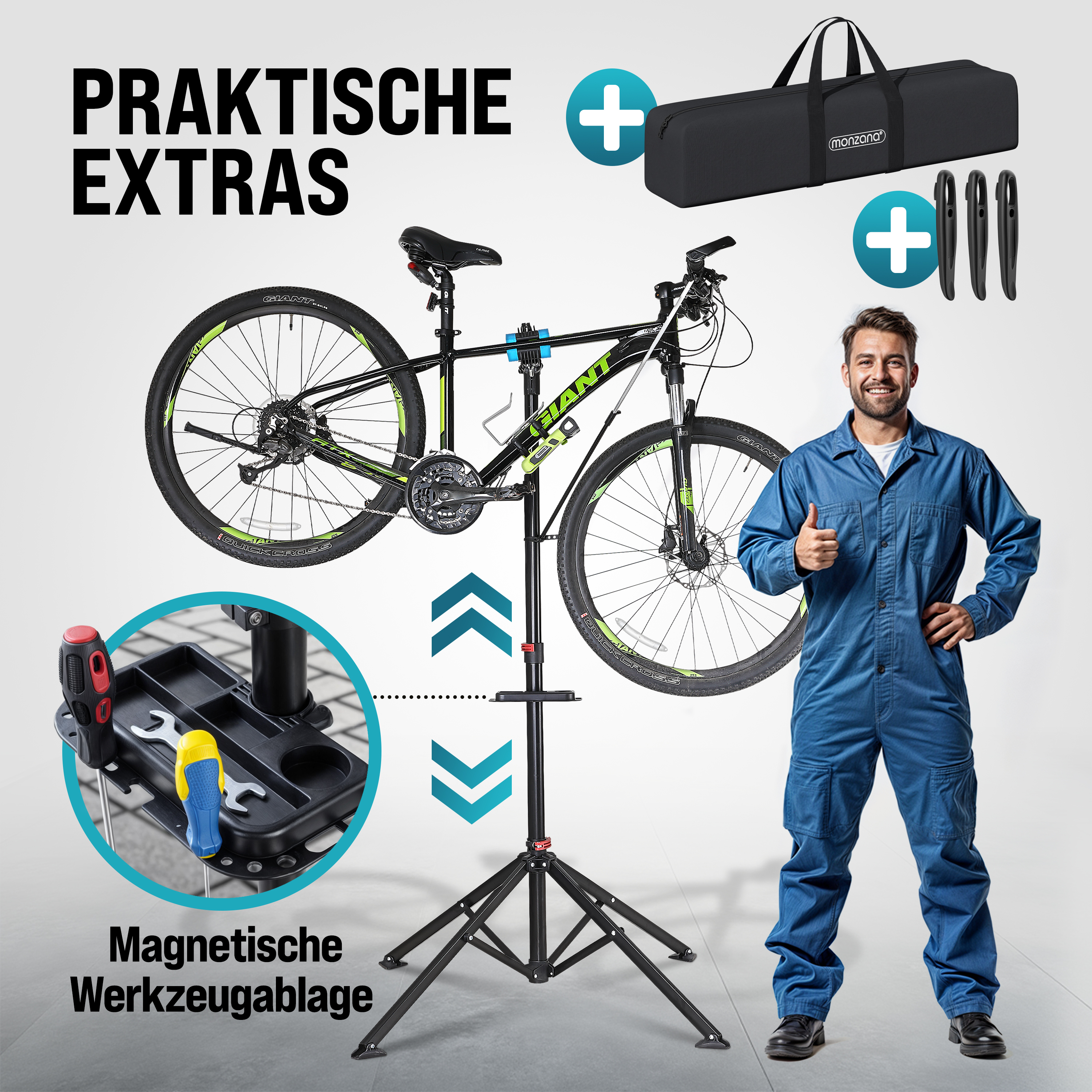 MONZANA Fahrrad Montagestnder Profi Reparaturstnder Fahrradstnder  Werkstatt | eBay.de