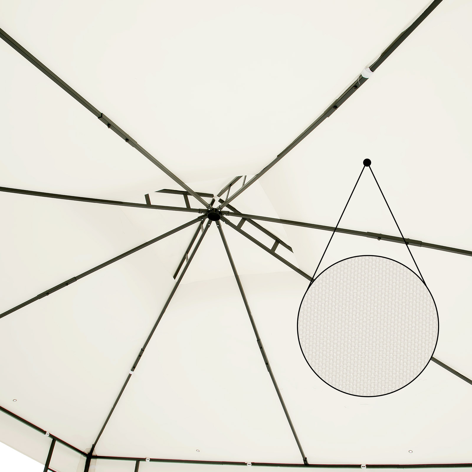 Pavillon Gartenzelt Gartenpavillon Lorca 3x3m Metall Wasserabweisend