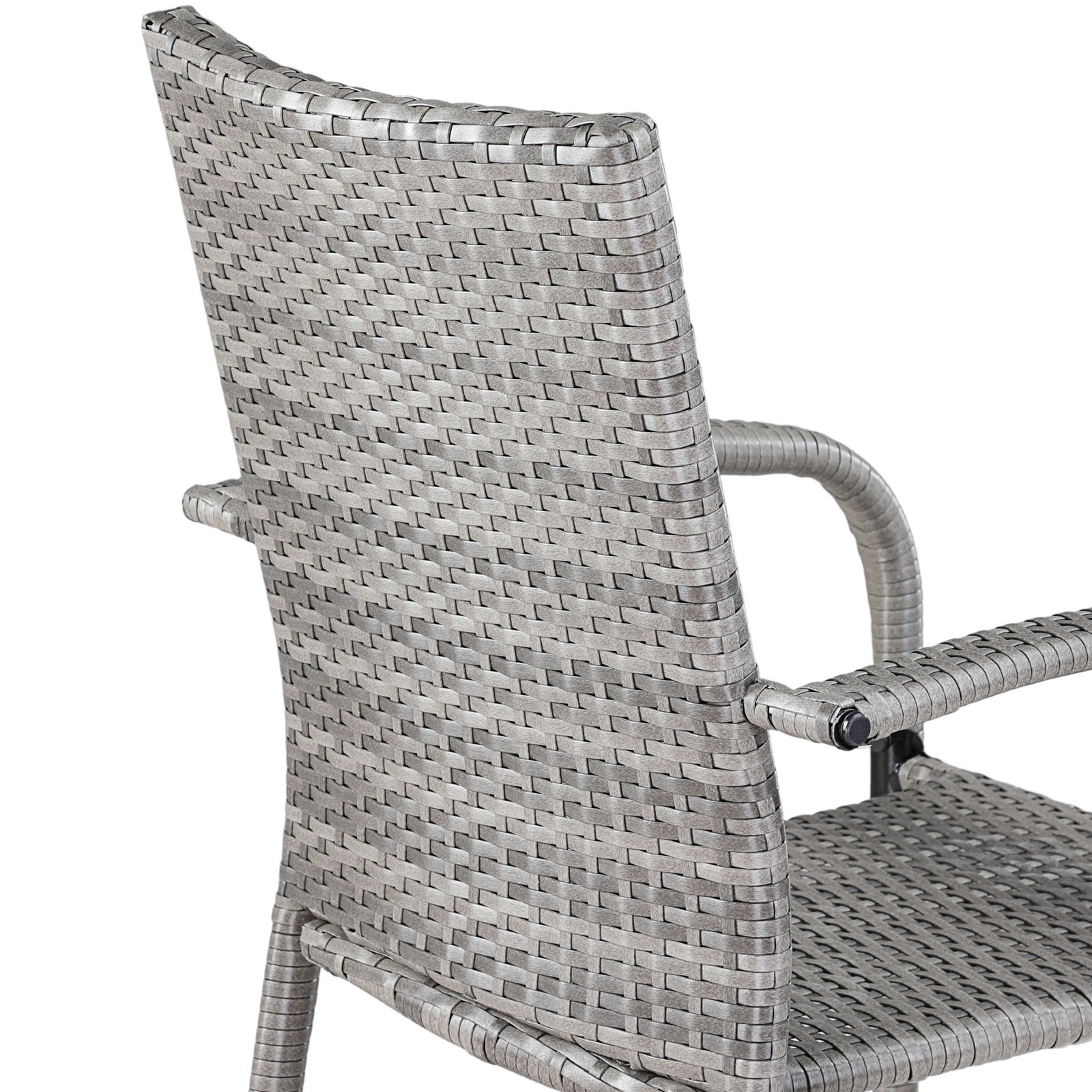 Poly Rattan 4x Stapelstuhl Gartenstuhl Hochlehner Stapelbar Gartenmöbel