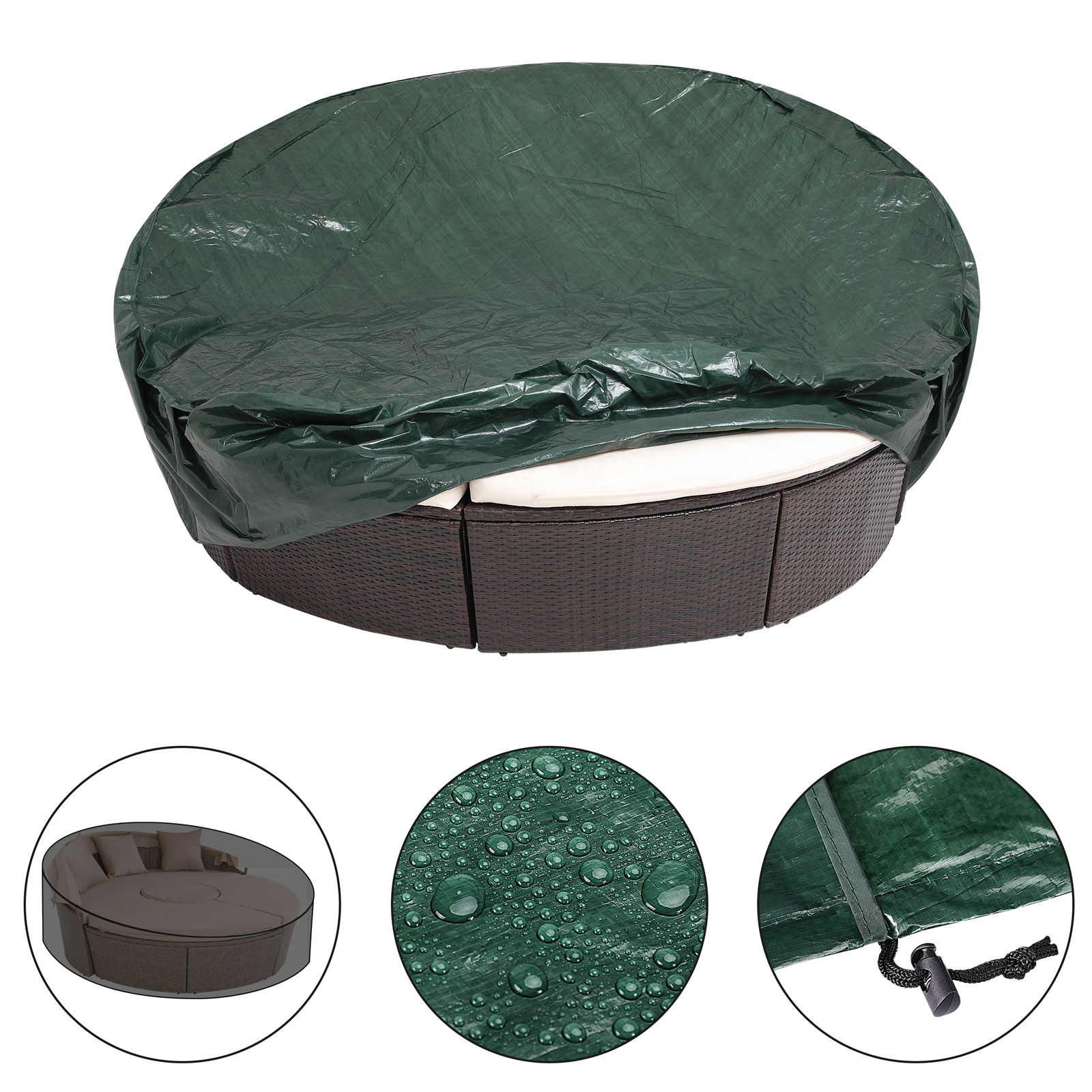 Regenschutz Gartenmöbel Schutzhülle Schutzhaube Gartenmöbel Abdeckplane Abdeckhaube Gewebeplane Liegen Abdeckung
