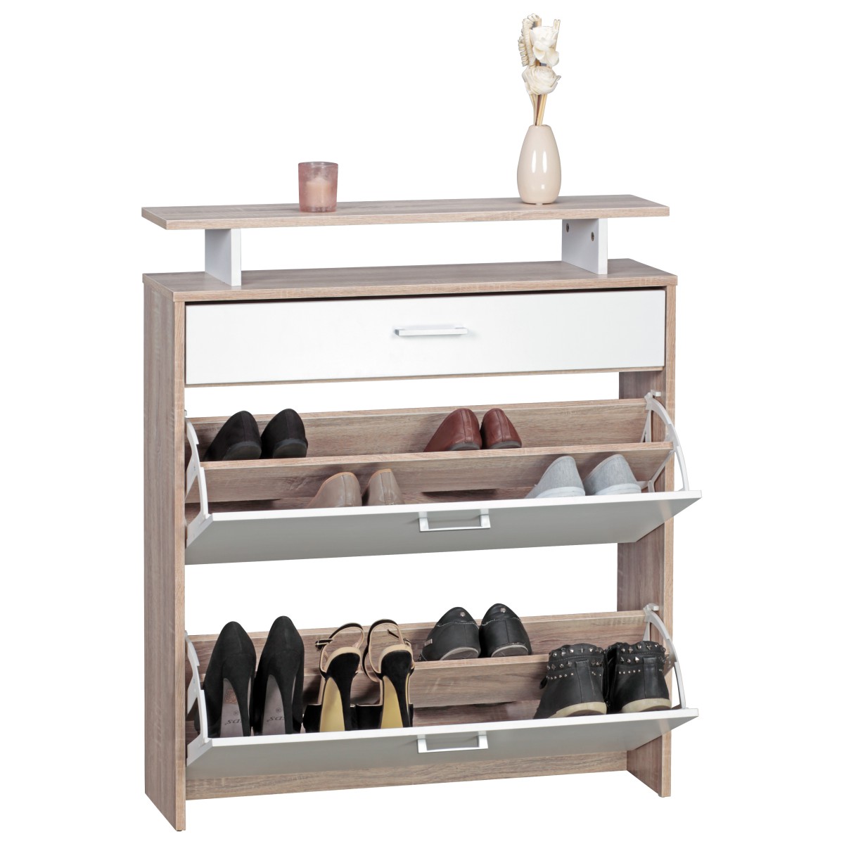Schuhkipper WL1.794 Holz 80x95x24 cm Modern Sonoma Eiche | Design