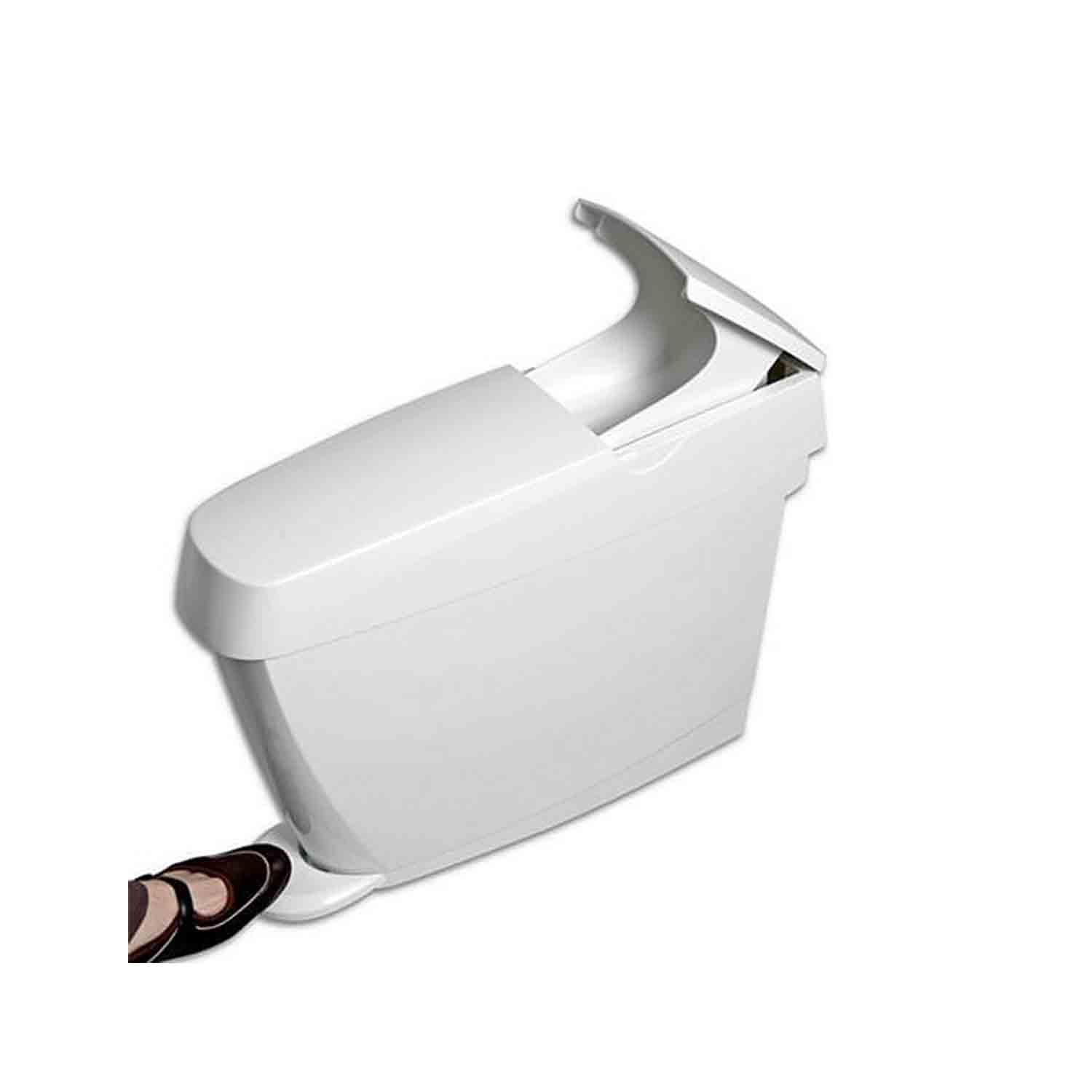 15 Liter Abfalleimer Badezimmer - Mülleimer - Bad - weiß - Tret - Küche