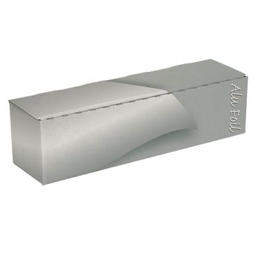 Aluminiumfolie mit Spenderbox 11 my | 30, 45 cm x 150m pro Rolle | Alufolie Reißfest, lebensmittelecht 
