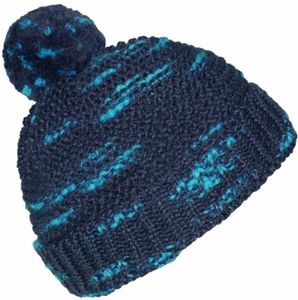 Grobgestrickte Mütze mit Bommel  und Polartec Futter