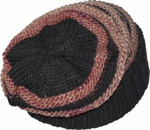 geraffte Strickmütze in 3 Melange Farben
