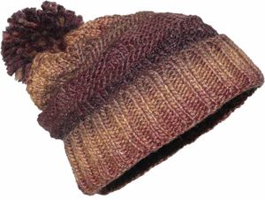 Strickmütze mit Bommel in 3 Farben