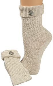 Trachtensocken mit Edelweiß für Damen und Herren