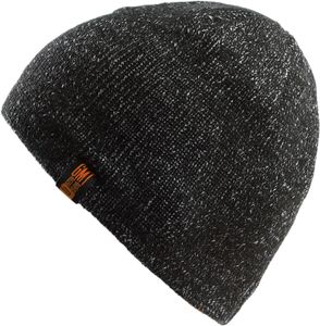 Schwarze Herren-Wendemütze mit buntem Rand