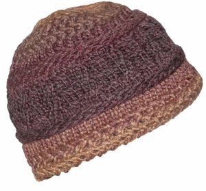 grobe Strickmütze braun meliert