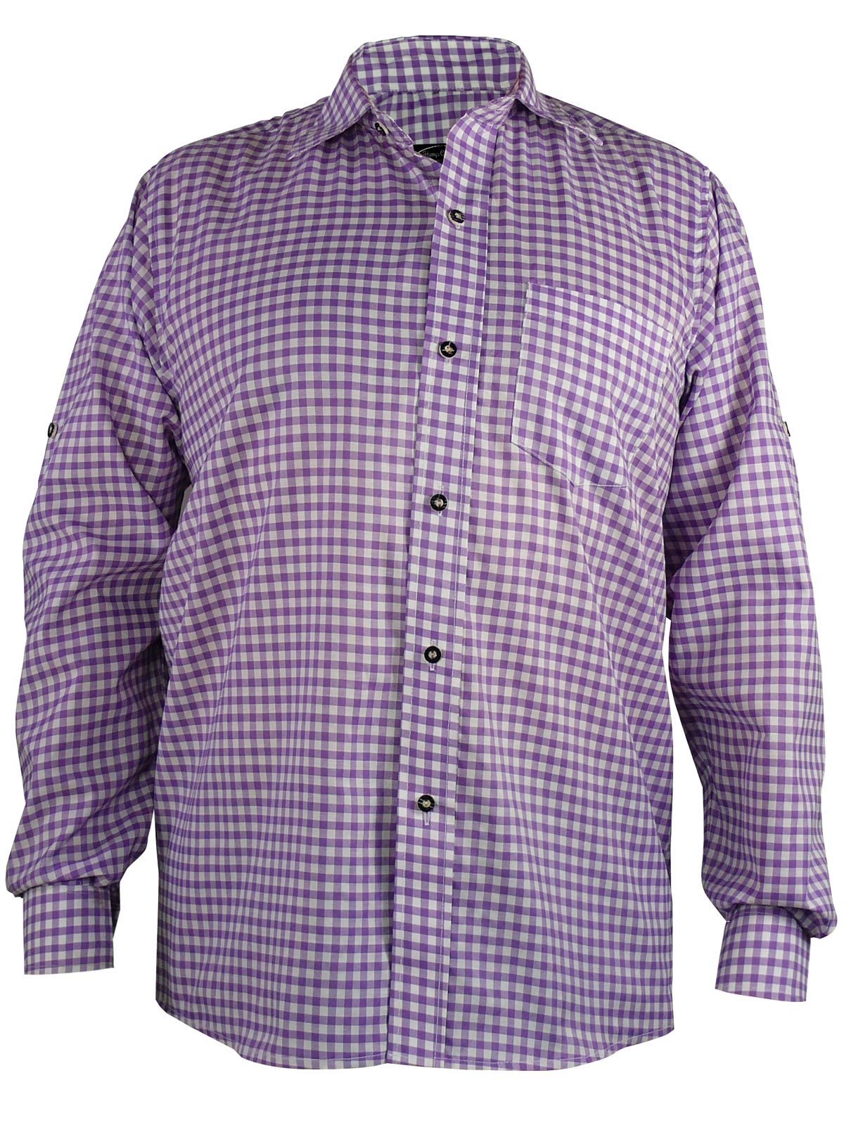 Herren Karohemd Langarm - Oktoberfest Trachtenhemd Aus Baumwolle Regular Fit