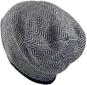 hochwertige Beanie mit Fischgrät Muster