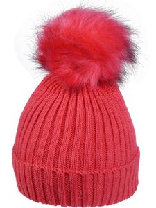 Strickmütze mit Bommel 3 Farben