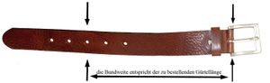 hochwertiger Ledergürtel aus Büffelleder mit Druckknopf