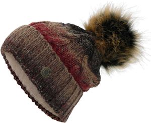 Strickmütze mit Bommel in 3 Farben