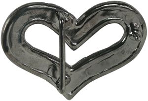 Herz Buckle mit Strass Steinen
