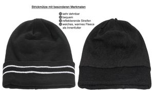 Herren Mütze gefüttert mit reflektionsstreifen