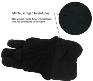 Fleece Fingerhandschuhe mit Thinsulate Strickbund