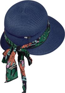 Exclusiver Damenhut mit Stoffband mit abnehmbarem Dach