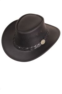 Echter Australischer Lederhut  Marke Bush Skin schwarz