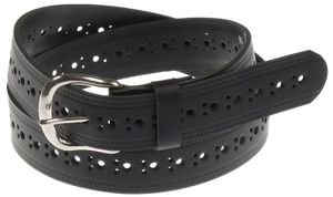Gelochter Ledergürtel in 35 mm Breite! 