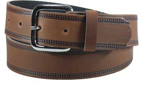 Gürtel  in 4 cm Breite antik braun Räufel