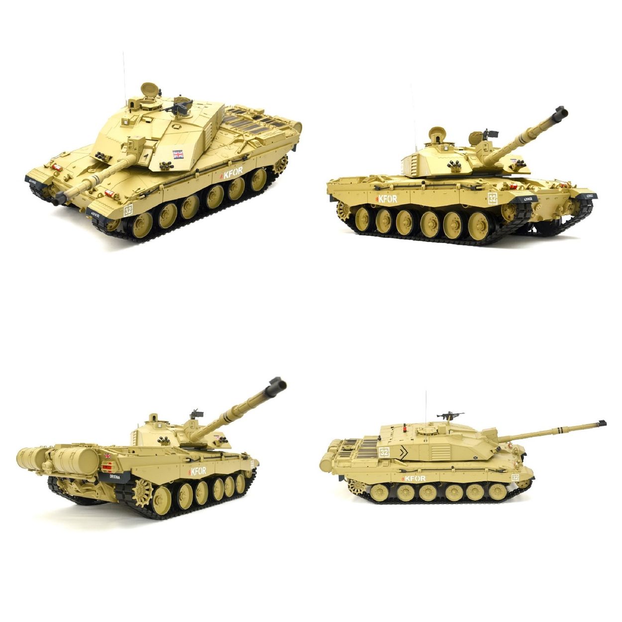 Heng Long RC Panzer 1:16 Britischer Challenger 2, Metallgetriebe, Rauch, Sound