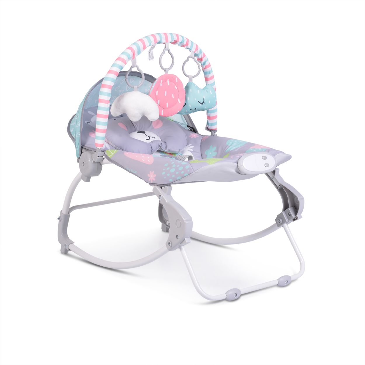 Moni Baby Bouncer Llama, with Melodies, Vibration, Adjustable Backrest,  Cushion