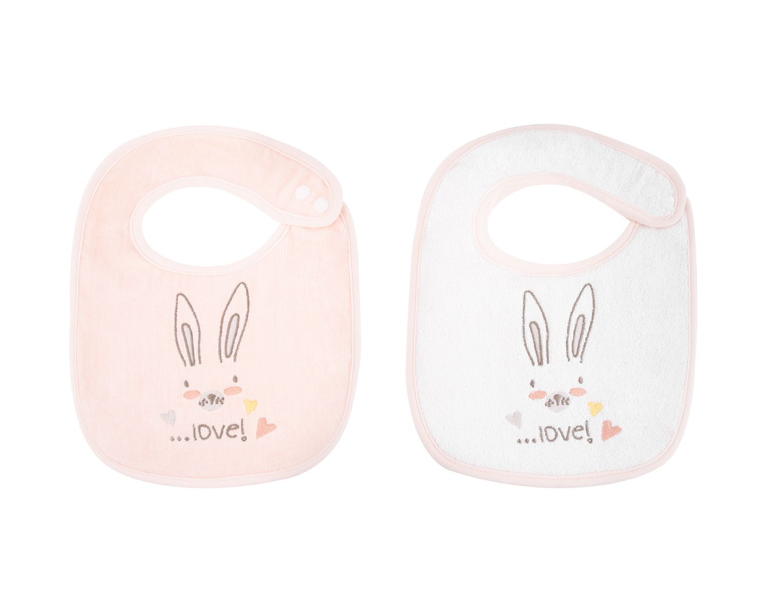 Kikkaboo Babylatz Frottee 2-teiliges Set, Lätzchen, Druckknopf, 100% Baumwolle