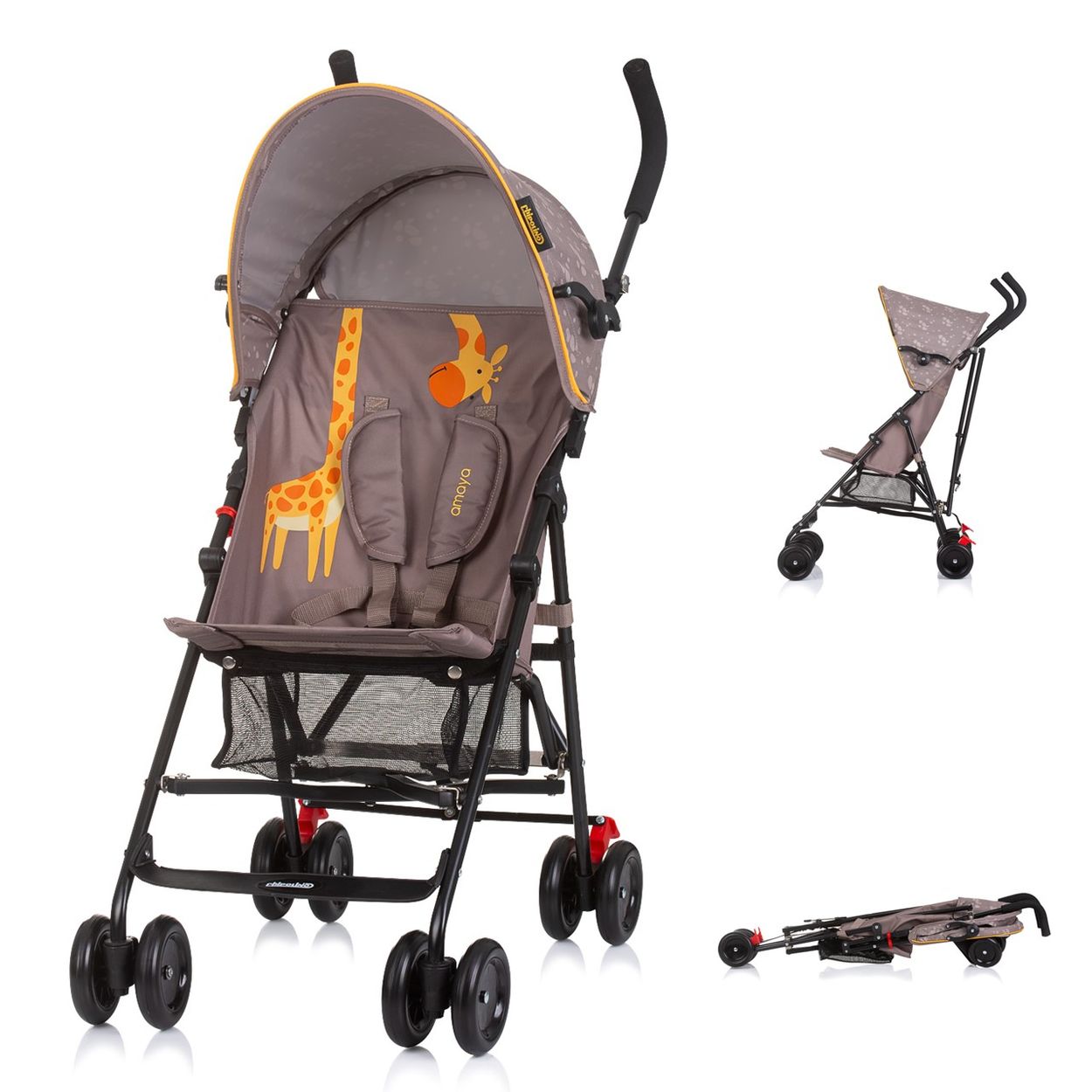 Chipolino Kinderwagen Amaya Buggy Sonnendach verstellbar, zusammenklappbar, Korb