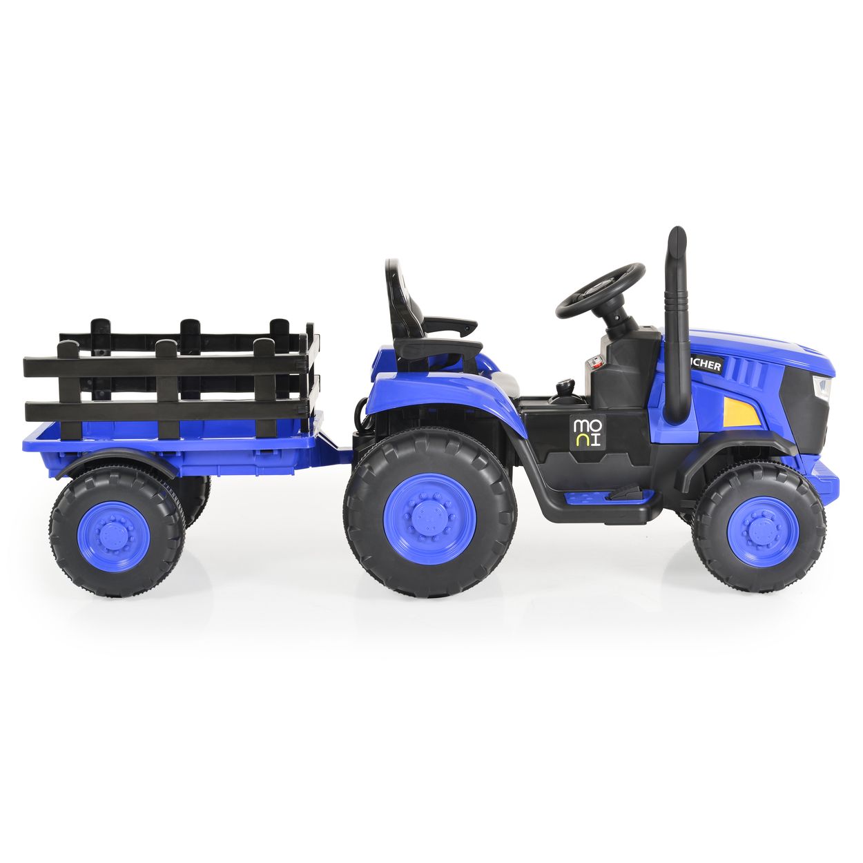 Moni Kinder Elektrotraktor Rancher mit Anhänger, Hupe, Licht, MP3, Fernbedienung Moni Kinder Elektrotraktor Rancher mit Anhänger, Hupe, Licht, MP3, Fernbedienung