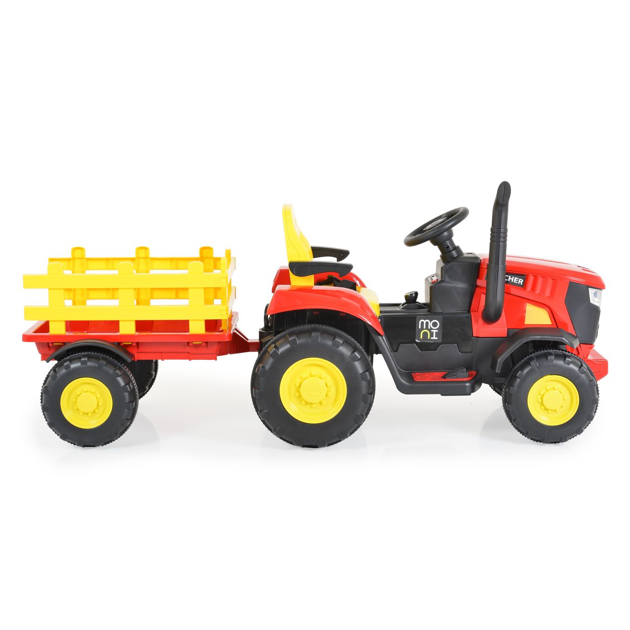 Moni Kinder Elektrotraktor Rancher mit Anhänger, Hupe, Licht, MP3, Fernbedienung Moni Kinder Elektrotraktor Rancher mit Anhänger, Hupe, Licht, MP3, Fernbedienung
