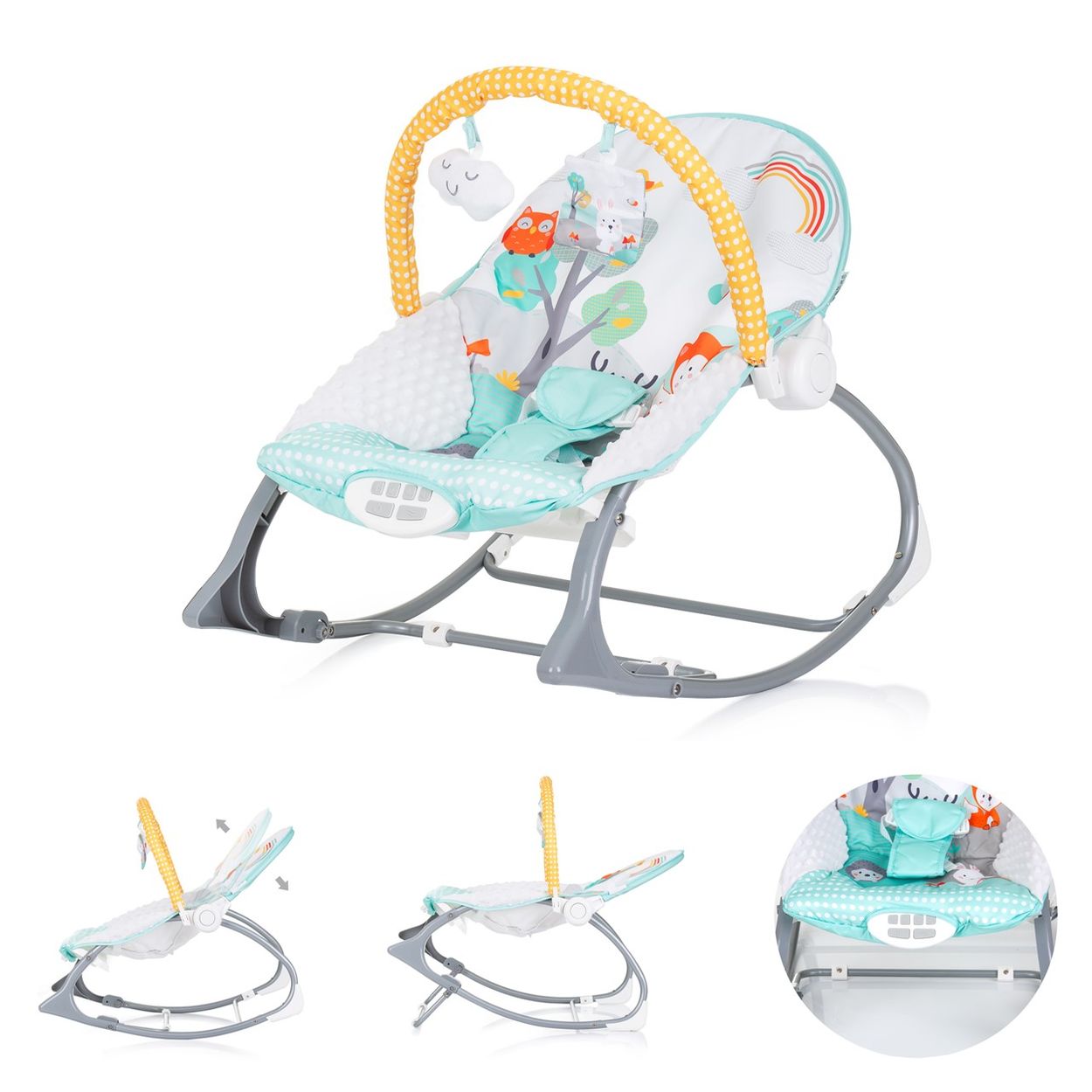 babywippe mit vibration und musik ara OSAKA 12-54801 17 hell-blau - bequeme Halbschuhe für Damen