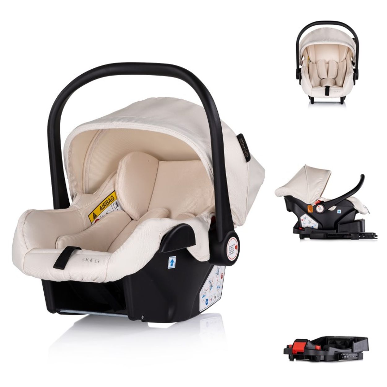 Chipolino Set Babyschale Isofix-Basisstation Aura i-Size (40 - 85cm) verstellbar