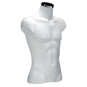 Torse en plastique Monsieur 70 cm blanc