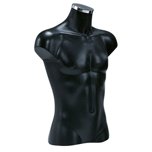 Kunststoff-Torso Herr 70 cm schwarz