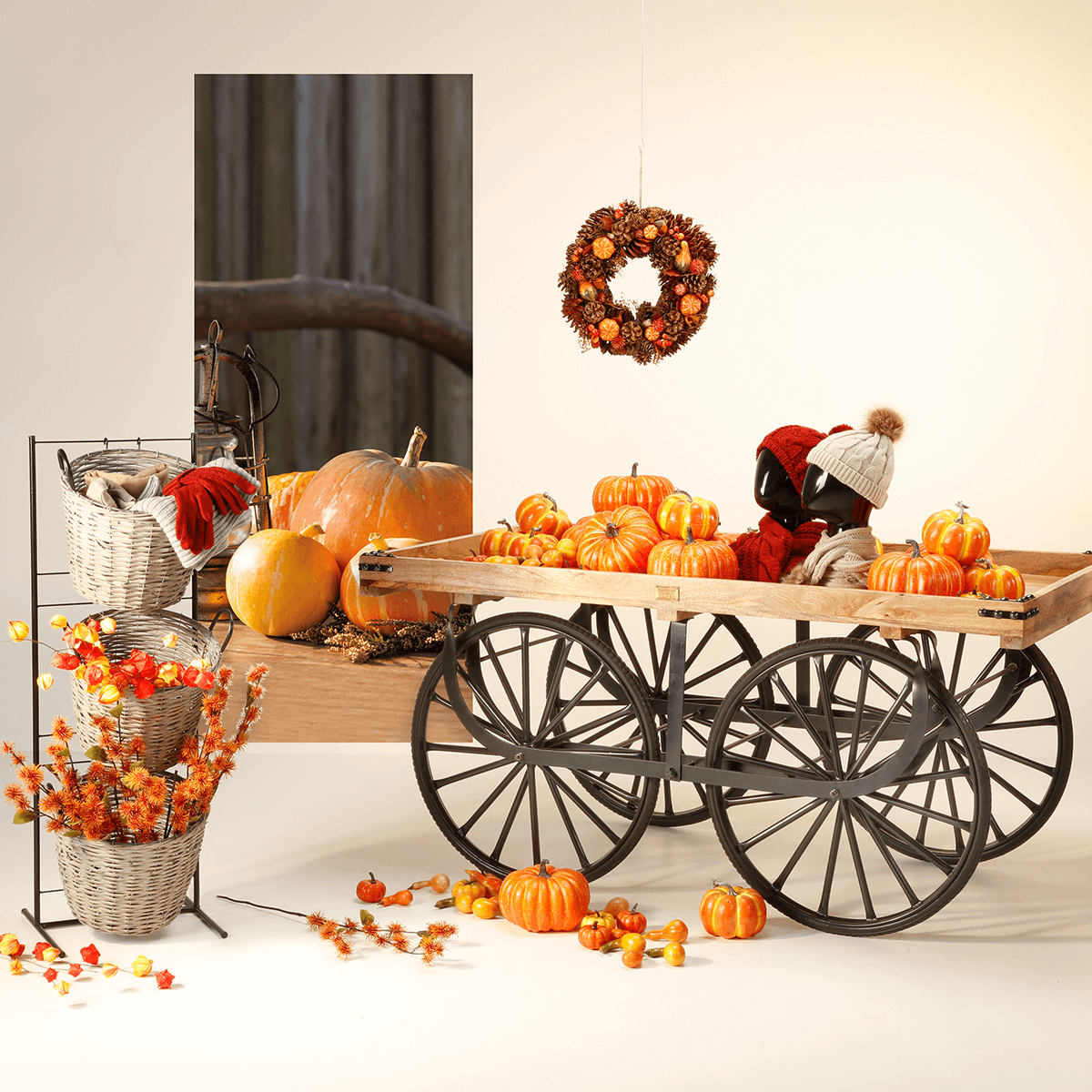 Deko-Kürbis 15 cm Ø - 8 Deko-Kürbis 15 cm Ø - 8