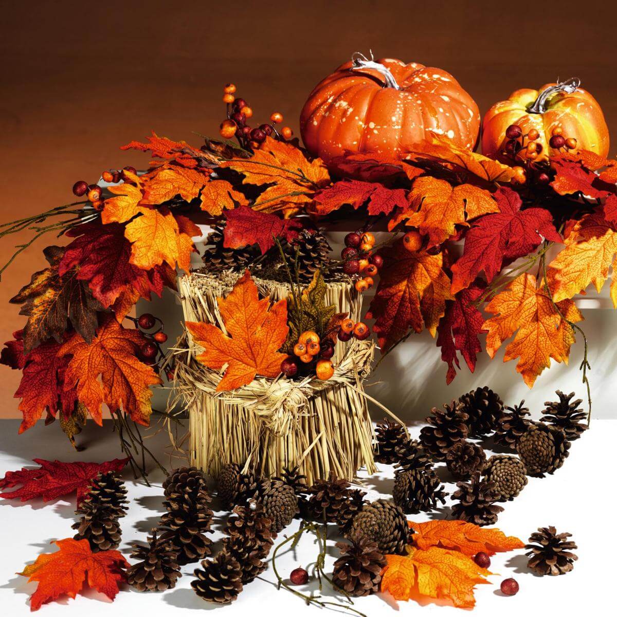 Deko-Kürbis 15 cm Ø - 7 Deko-Kürbis 15 cm Ø - 7