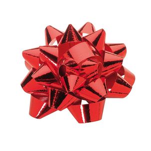 Lazos decorativos rojos para pegar Ø 6 cm , 25 piezas